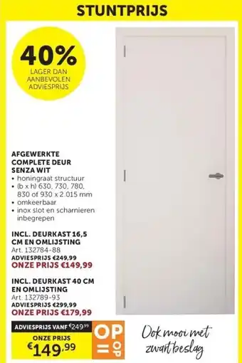 AFGEWERKTE COMPLETE DEUR SENZA WIT