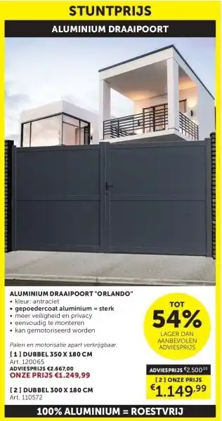 ALUMINIUM DRAAIPOORT ORLANDO