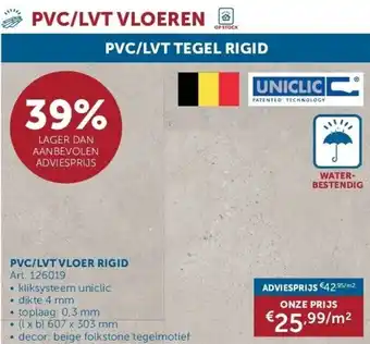 Zelfbouwmarkt PVC/LVT VLOER RIGID aanbieding