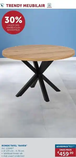 Zelfbouwmarkt RONDE TAFEL RAVEN aanbieding