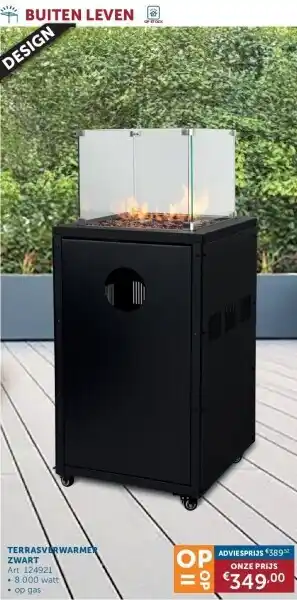 Zelfbouwmarkt TERRASVERWARMER ZWART aanbieding