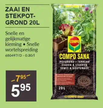 HandyHome COMPO ZAAI EN STEKPOT-GROND 20L aanbieding