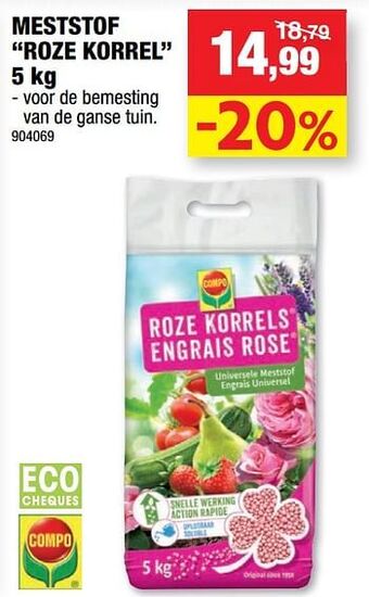 Hubo Meststof roze korrel aanbieding