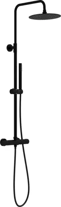 Bol.com SCHÜTTE Aquaduct Hoofddouche Set - met Thermostatische Mengkraan - Mat Zwart aanbieding