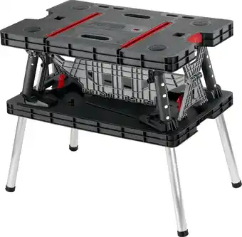 Bol.com Keter Inklapbare Werktafel - 85x55x75.5cm - Zwart aanbieding