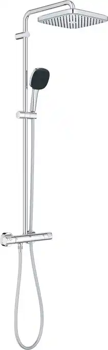 Bol.com GROHE QuickFix Vitalio Comfort 250 douchesysteem met thermostaat, vierkante hoofddouche van 250 mm (1 straalsoort) en vierkan aanbieding