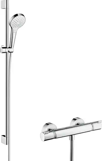 Bol.com hansgrohe Croma Select S Vario renovatieset 90 cm met Ecostat Comfort thermostaat wit/chroom aanbieding