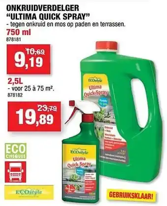 Onkruidverdelger ultima quick spray
