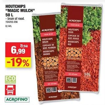 Hubo Houtchips magic mulch aanbieding