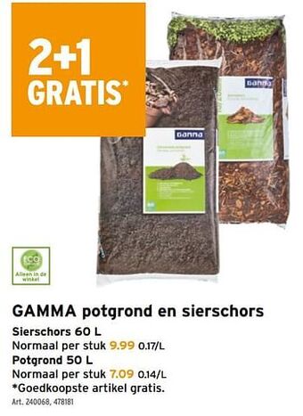 GAMMA Gamma potgrond en sierschors aanbieding