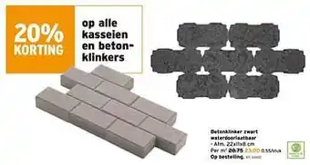 GAMMA Betonklinker zwart waterdoorlaatbaar aanbieding