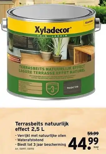 GAMMA Terrasbeits natuurlijk effect aanbieding