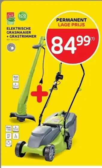 Brico ELEKTRISCHE GRASMAAIER + GRASTRIMMER aanbieding