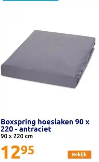 Boxspring hoeslaken 90 x 220 - antraciet