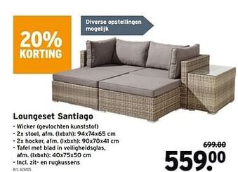 GAMMA Loungeset santiago aanbieding