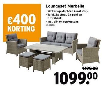 GAMMA Loungeset marbella aanbieding