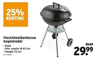 GAMMA Houtskoolbarbecue kogelmodel aanbieding