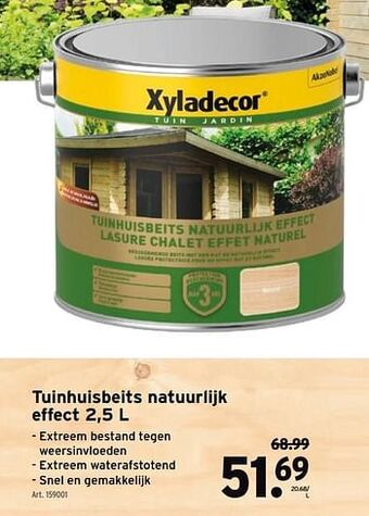 Tuinhuisbeits natuurlijk effect