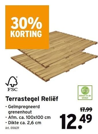 GAMMA Terrastegel reliëf aanbieding
