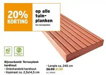 GAMMA Terrasplank hardhout aanbieding
