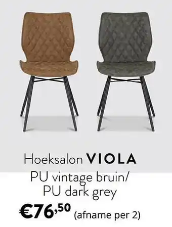 YGO Hoeksalon viola pu vintage bruin- pu dark grey aanbieding