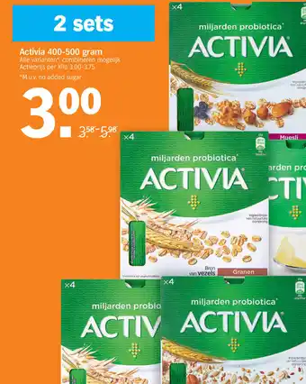 Albert Heijn Activia 400-500 gram alle varianten aanbieding