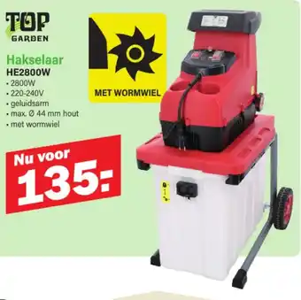 Van Cranenbroek TOP GARDEN Hakselaar HE2800W aanbieding