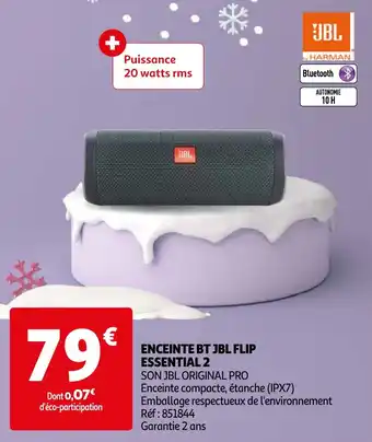 Auchan ENCEINTE BT JBL FLIP ESSENTIAL 2 aanbieding