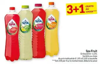 Intermarché Spa Fruit En bouteille 1,25L aanbieding