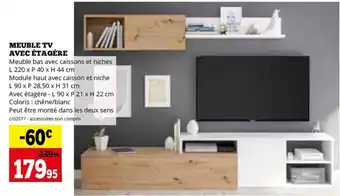 MEUBLE TV AVEC ÉTAGÈRE