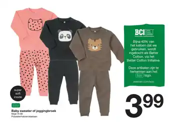 Zeeman Eco Baby sweater of joggingbroek aanbieding