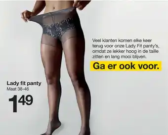 Zeeman Lady fit panty 38-46 aanbieding