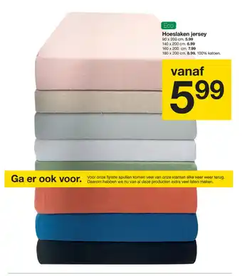 Zeeman Eco Hoeslaken jersey aanbieding