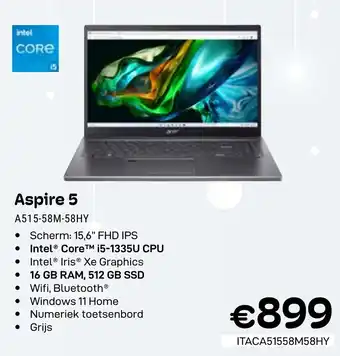 CompuDeals Aspire 5 A515-58M-58HY aanbieding