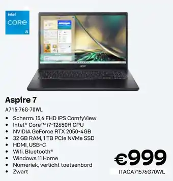 CompuDeals Aspire 7 A715-76G-70WL aanbieding