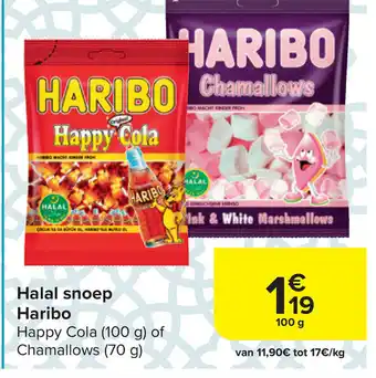 Carrefour Haribo halal snoep 100 g aanbieding