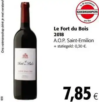 Colruyt Le fort du bois 2018 aanbieding