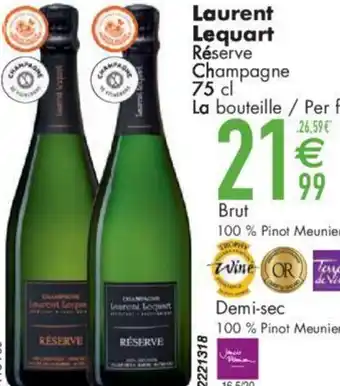 Cora Laurent Lequart Réserve Champagne 75 cl aanbieding