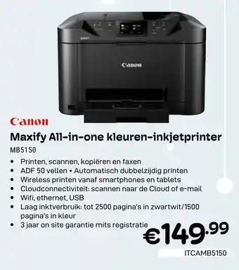 Canon Maxify All-in-one kleuren-inkjetprinter