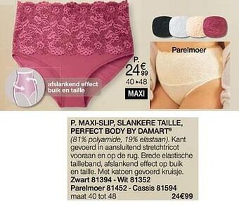 Maxi-slip, slankere taille, perfect body by damart