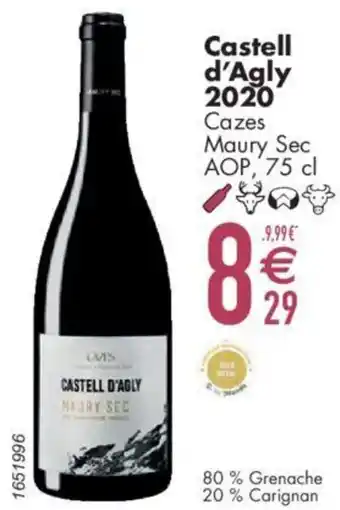 Cora Castell d'Agly 2020 Cazes Maury Sec AOP, 75 cl aanbieding