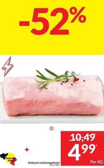 Intermarché Ontbeend varkensruggebraad aanbieding