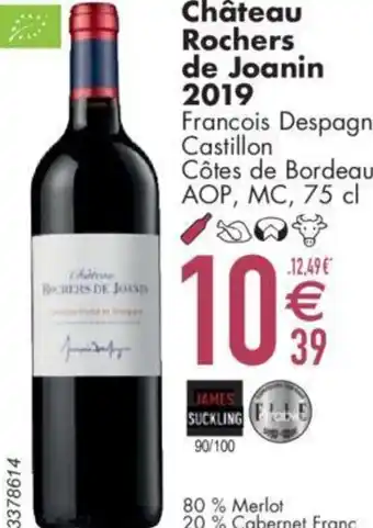 Cora Château Rochers de Joanin 2019 75 cl aanbieding