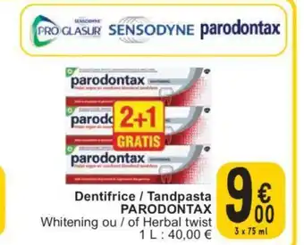 Cora Paradontax Dentifrice / Tandpasta 3 x 75 ml aanbieding