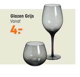 Kwantum Glazen Grijs aanbieding
