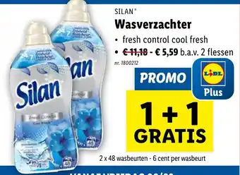 Lidl Silan Wasverzachter 2 x 48 wasbeurten2 x 48 wasbeurten - 6 cent per wasbeurt aanbieding
