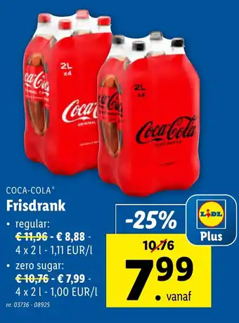 Lidl COCA-COLA Frisdrank aanbieding