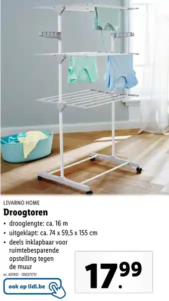 Lidl LIVARNO HOME Droogtoren aanbieding