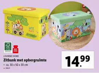 Lidl LIVARNO HOME Zitbank met opbergruimte aanbieding