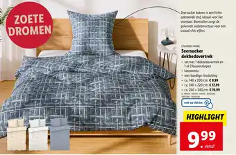Lidl LIVARNO HOME Seersucker dekbedovertrek 140 x 200 cm aanbieding